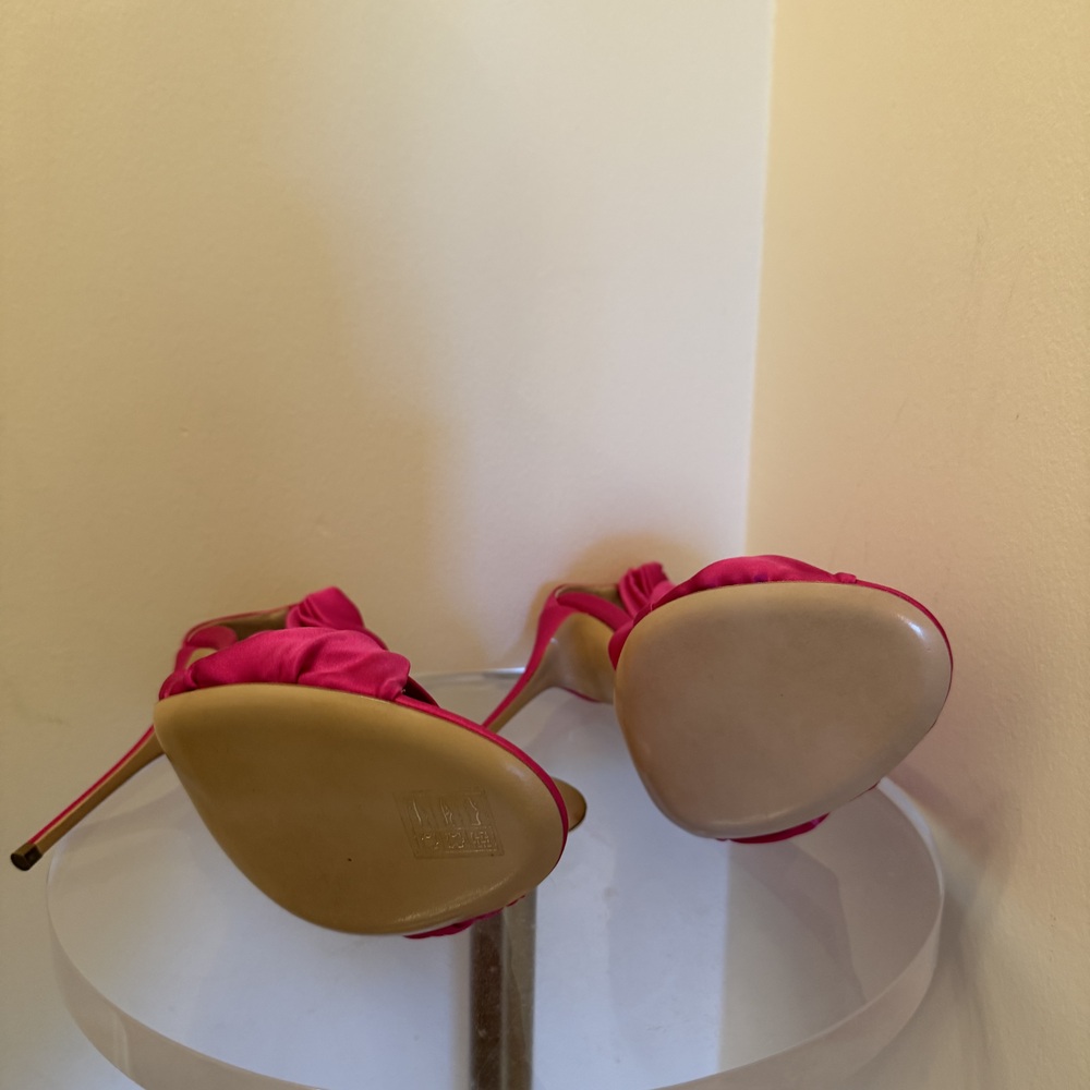 Casadei, User: callherkimberly@gmail.com Casadei Fuchsia Satin Draped Stiletto H - Picture 4 of 7